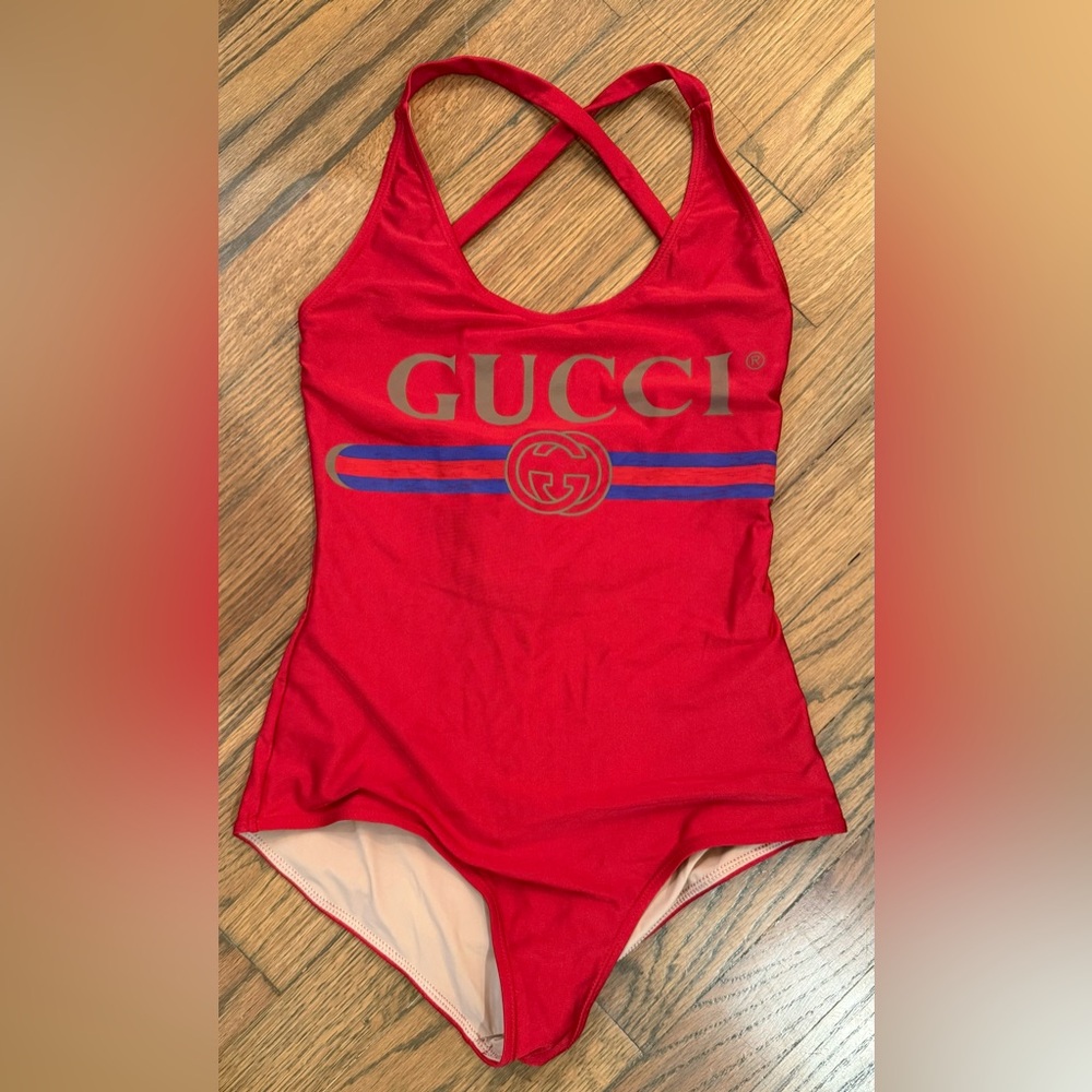 Gucci Red Swimsuit